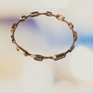 Milor Italy Bronze And Yellow Topaz Bangle Bracelet